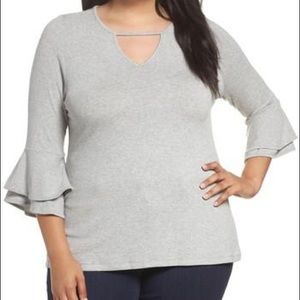 Women’s Long Sleeve Gray Blouse